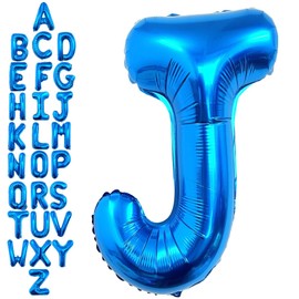 40 Inch Blue Letter J Balloons,DIY Phrase Foil Alphabet Letter J Balloons DIY Word J Banner for Birthday Anniversary Celebration Graduation Party Supplies Decoration