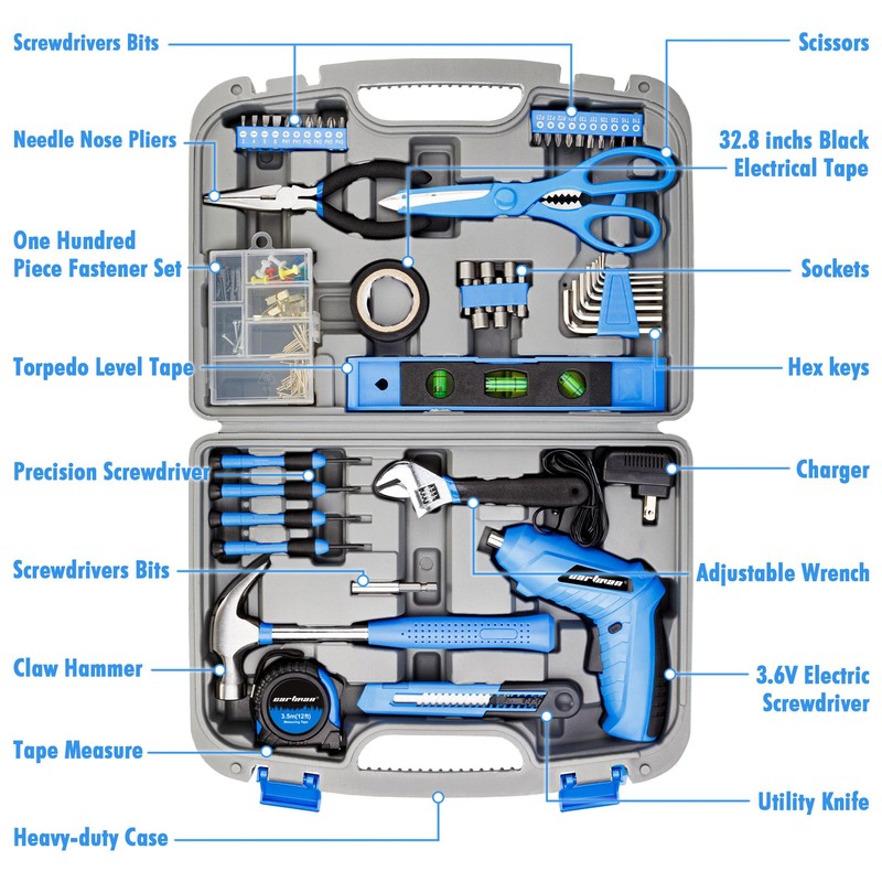Cartman 149 Piece Tool Set General Household Hand Tool Kit