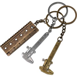 XINYUICEAN Llavero Calibre, 3 Mini-pinza Vernier de Dientes Rectos con Llavero, Mini Calibre, Llavero Herramientas, Mini Llavero Calibre, Llavero Instrumentos de Medición, Mini Calibrador Vernier