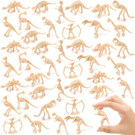 Hiceeden 240 Pieces Dinosaur Fossil Skeletons, Plastic Dinosaur Bones Toys, Assorted Mini Dino Figures for for Sandbox Dig, Party Favor Decor, Science Play, 12 Styles