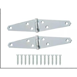 Everbilt 2 Pack Everbilt 3 in. Zinc-Plated Steel Strap Gate Shed Door Hinges 15289