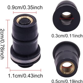 10 x Windscreen Motorcycle Universal Screws for Windshield M5 Motorcycle Windshield Screw Set with Allen Wrench (Black)