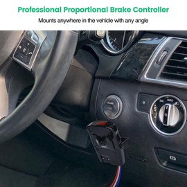 briidea Proportional Trailer Brake Controller, Digital Electric Brake Control for 1-4 Axle Trailers, Smooth Stop Technology with Boost Mode, Compatible with Ford/GM/Chevy/Dodge/RAM/Toyota
