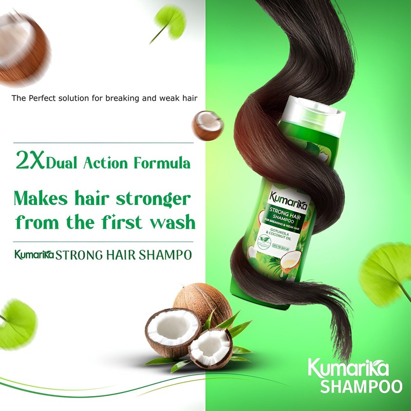 Kumarika Shampoo with natural botanical infusion (Strong Hair Green, 80