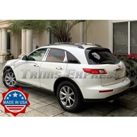 Made in USA - Trims Express fit:2003-2008 Infiniti FX35/FX45 8Pc Chrome Pillar Post Stainless Steel Trim