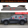 dewoshangmao Window Trim Chrome Delete Blackout Overlay Kit Pre-Cut Vinyl