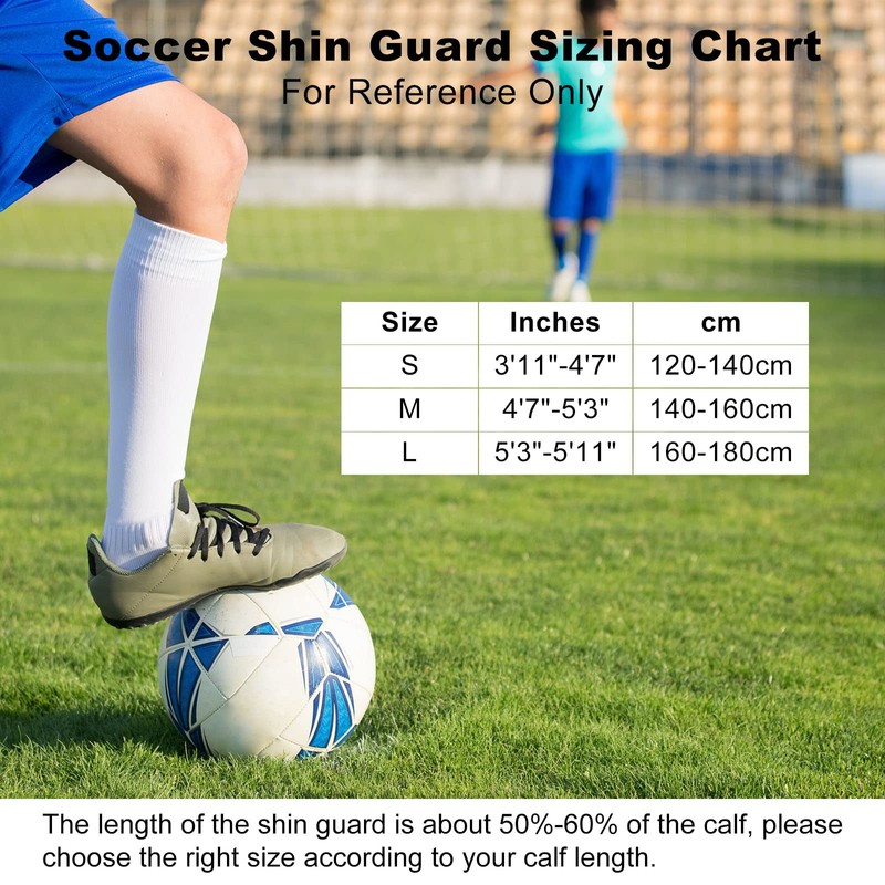 PATIKIL Soccer Shin Guards, Size M EVA Cushion Protection Sport