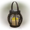 Alpine Solar Black Lantern w/Sheperd's Hook Stake, 33 Inch Tall