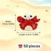 Goktvai 50pcs Mini Crab Figurines, Realistic Plastic Crab Decor Tiny