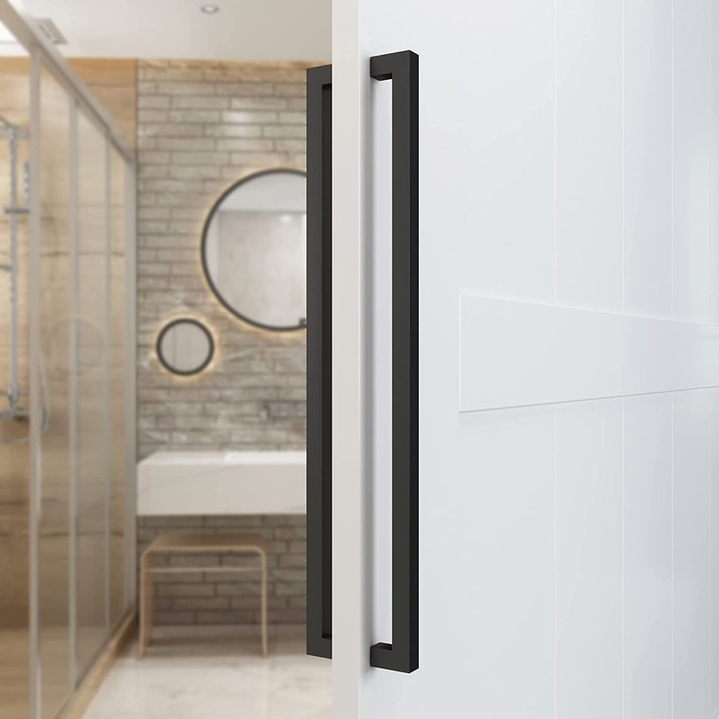 BARNSMITH 24" Barn Door Push Pull Hande,Square Commercial Door Handle,