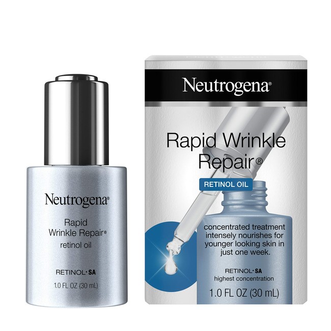Neutrogena Rapid Wrinkle Repair Anti-Wrinkle Retinol Face Serum Oil, Lightweight 1 Fl Oz