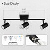 AUQUEE 3 Light Track Lighting Fixtures Ceiling, Black LED Track