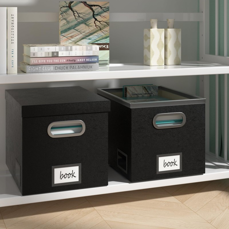 GRSQYS File Storage Box with Lid File Boxes for Hanging