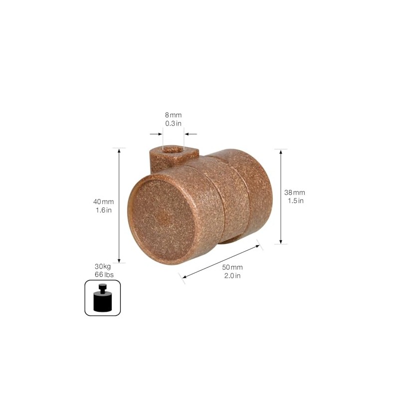 WAGNER Designer Eco 01020301 Furniture Castor Diameter 38 mm Height