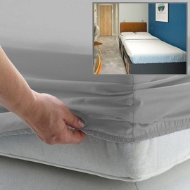 Bedtime Comforts STUDENT 3' SINGLE FITTED Sheet EXTRA LONG 3' X 7' (36'' X 84'') 22 COLOURS 200TC WHITE 10''.