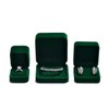Oirlv Dark Green Velvet Ring Box Luxury Ring Box Flip