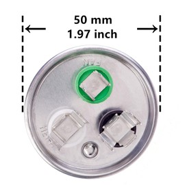 BOJACK 40/10 uF 40+10 MFD 370/440 VAC CBB65 Dual Run Start Round Capacitor for Condenser Straight Cool or Heat Pump Air Conditioner or AC Motor and Fan Starting