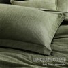 Monbix Queen Comforter Set - 7 Pieces Cationic Dyeing Olive