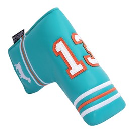SHABIER Cyan Golf Putter Cover with NO.13 Design Headcover for Blade Golf Putter Head Cover