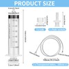Pack of 3 Large Syringe 60ml Tube, Multifunctional Plastic Syringe
