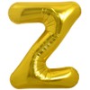TONIFUL 40 Inch Large Gold Z Letter Balloons Jumbo Helium