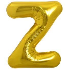 TONIFUL 40 Inch Large Gold Z Letter Balloons Jumbo Helium Balloons, Foil Mylar Big Alphabet Balloons for Birthday Party Anniversary Valentine's Day Accessories Decorations