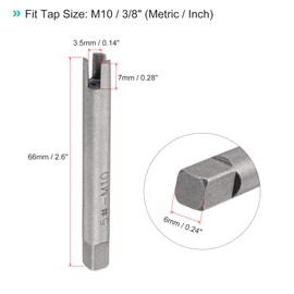uxcell Tap Extractors M10 / 3/8" (Metric/Inch), 3 Flutes Broken Stripped Screw Thread Tap Remover High Carbon Steel Tool
