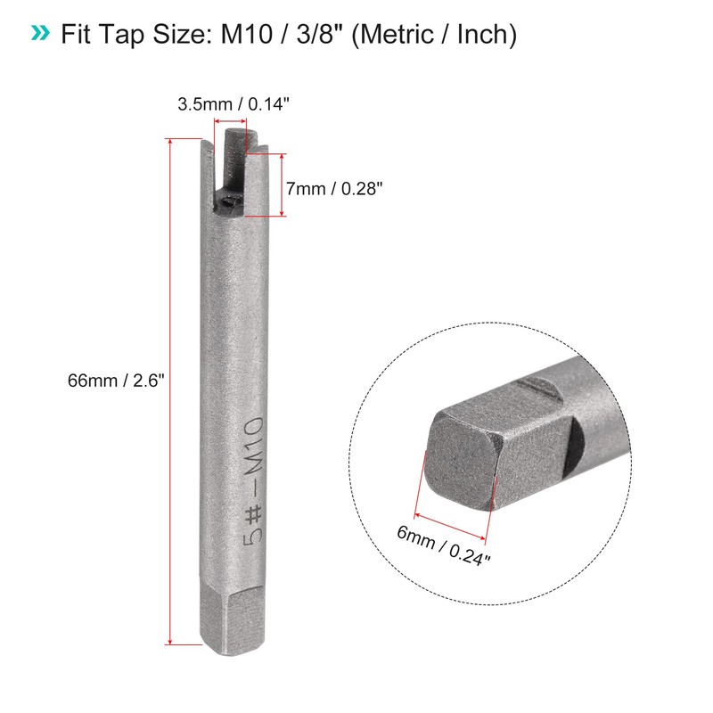 uxcell Tap Extractors M10 / 3/8" (Metric/Inch), 3 Flutes Broken