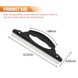 Squeegee Car Dryer Car Water Scraper Tool, 12 Inch Silicone Wiper Board Car Windshield Squeegee with Handle, Shower Squeegee Wiper Blade for Auto Windows Glasses Doors Mirrors Tile Walls (2PCS)