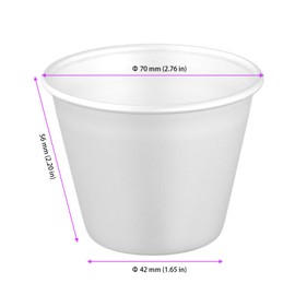 TAICHEUT 30 PCS 70x42x56mm Pudding Moulds, 140ml Nonstick Panna Cotta Moulds Tin, Aluminum Dariole Moulds, Mini Pudding Moulds Non Stick for Desserts, Puddings, Cakes