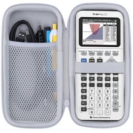 Lebakort Hard Case Compatible with Texas Instruments TI-84 Plus CE/TI-84 Plus/TI-Nspire CX II CAS/TI-Nspire CX II/TI-83 Plus/TI-89 Titanium/TI-85 / TI-86 Color Graphing Calculator (White)