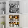 Expandable Kitchen Cabinet Organizer Shelves – Stackable Adjustable Metal and