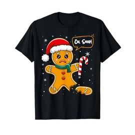 Funny Christmas Oh Snap Gingerbread Man Cookie X Mas PJs T-Shirt