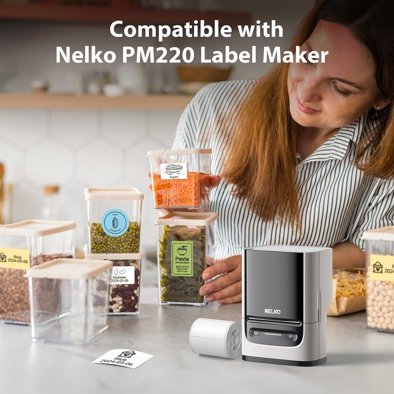 NELKO PM220 Label Maker Tape, Customized Label Printing Paper, 40