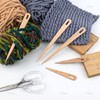 AUEAR, 5 Pack Wood Weaving Crochet Needle Wooden Hand Loom