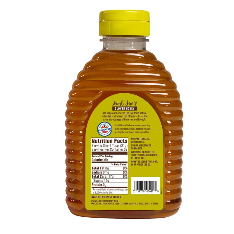 Aunt Sue Raw & Unfiltered USA Clover Honey From Local