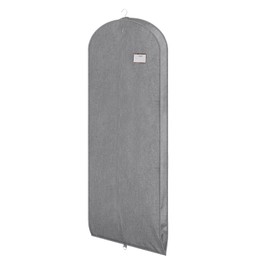 Univivi Garment Bags for Hanging Clothes, 60 Inch Suit Cover Bags for Closet Storage, Hanging Clothes Bag with Zipper and Eye-Hole for Suits, Coats, Jackets, Shirts, 1 Pack - Gray