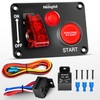 Nilight Ignition Switch Panel 12V 2 in 1 Rocker with