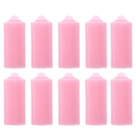BESTOYARD Hair Curler, Sponge, Hand Winding Curler, Hair Roller, Curly Hair, Bendable, Hairdressing Curler, Home, Bangs, DIY Hair, Harmless, Set of 10 (Pink)