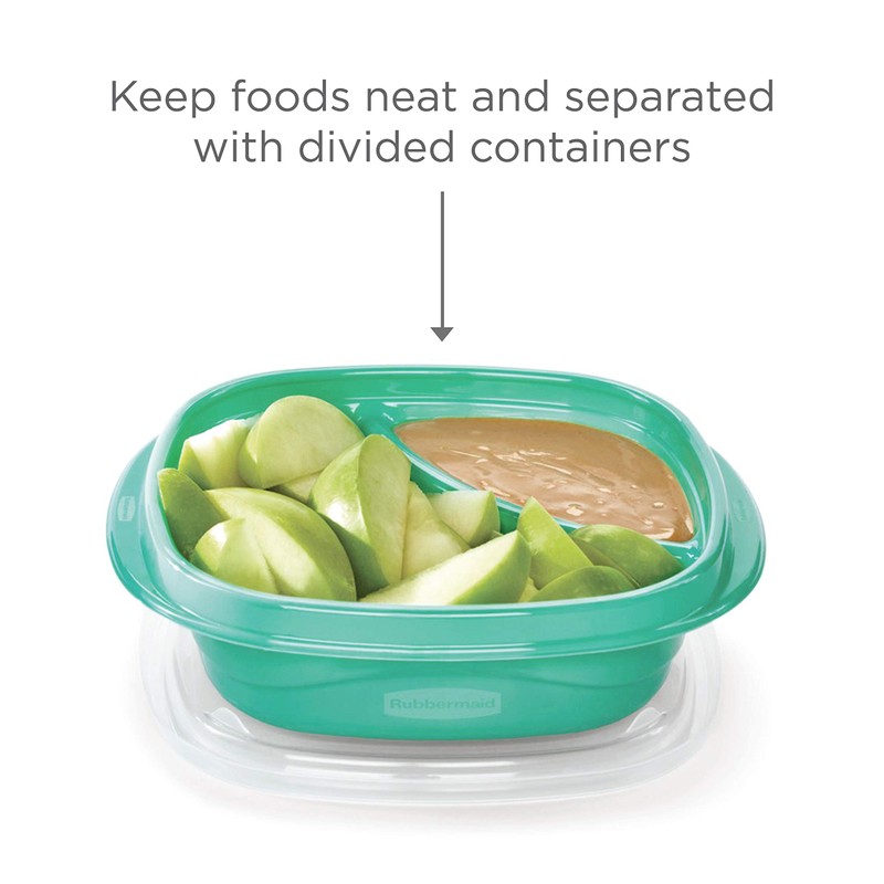 Rubbermaid 50-Piece Food Storage Containers Set with Lids, Teal Splash