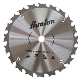Avalon - 20 Tooth Anti Kickback Disc for Brush Cutter, Special Blade for Wood Logs 255 x 1.6 mm, Widia Tooth Length 6 mm