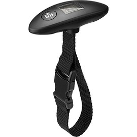 Goobay 71882 Digital Luggage Scales with Bright LCD Display and Tare Function for Luggage up to 40 kg, Comfortable Handle Fits Perfectly in the Hand, Suitable for Travel / Family Life, Black