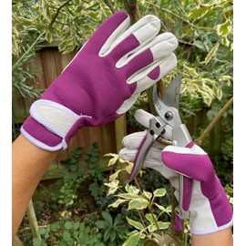 Ladies Garden Secateurs - Lightweight Super-Strong Pruners - 7" for Small Hands & 8" for Medium - Large Hands - Perfect ladies Gardening Gift - (8", Purple)