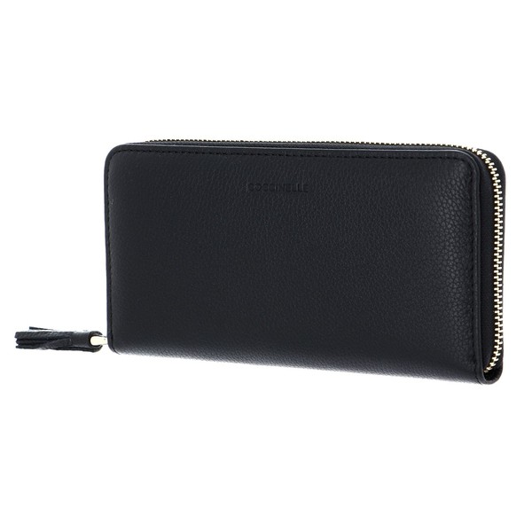 Coccinelle Tassel Leather Wallet 19.5 cm, black