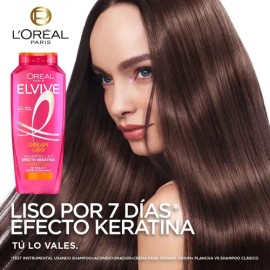 Shampoo Elvive L'Oreal Paris Dream Liso para un cabello liso y sin Frizz x680 ML