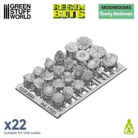 Green Stuff World for Models & Miniatures 3D Printed Set - Chunky Mushrooms 11621