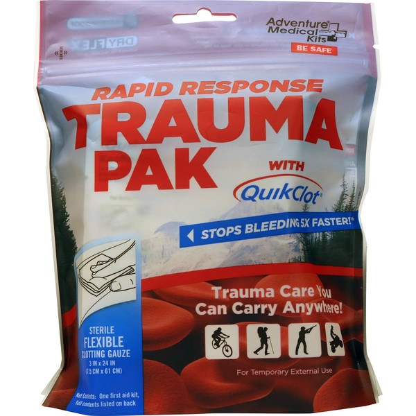 Adventure Medical Kits Rapid Response Trauma Pak with Advanced Clotting Sponge