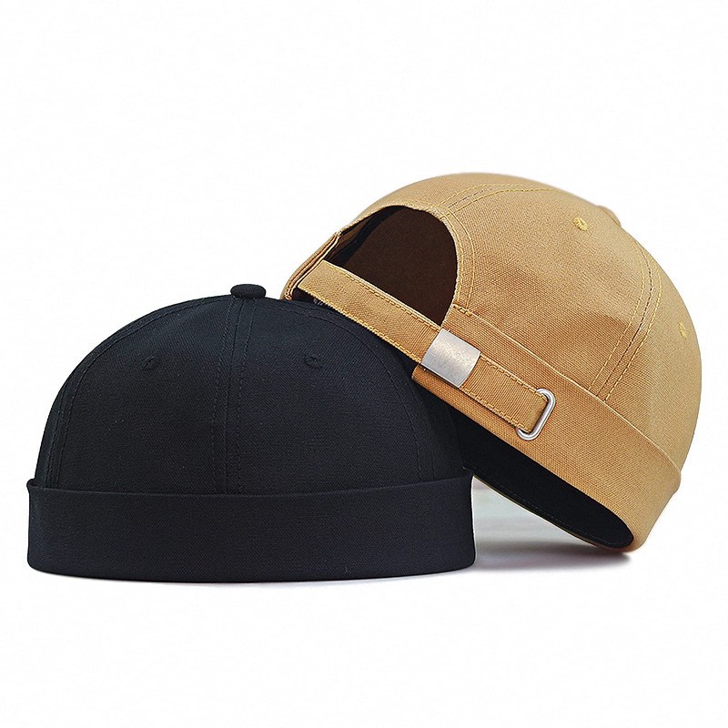 Xinjd Men's Cap, Large Size, No Brim Hat, Large Head,