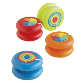 Vibrant Plastic Yo-Yo Favors - Assorted Colors & Fun Party Goodie Bag Fillers - Perfect for Kids & Adults - 4ct