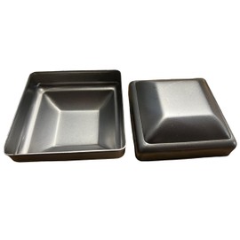 Bobco Metals Decorative Durable Heavy Duty Square Pressed Steel Caps 3" (10 Pieces)
